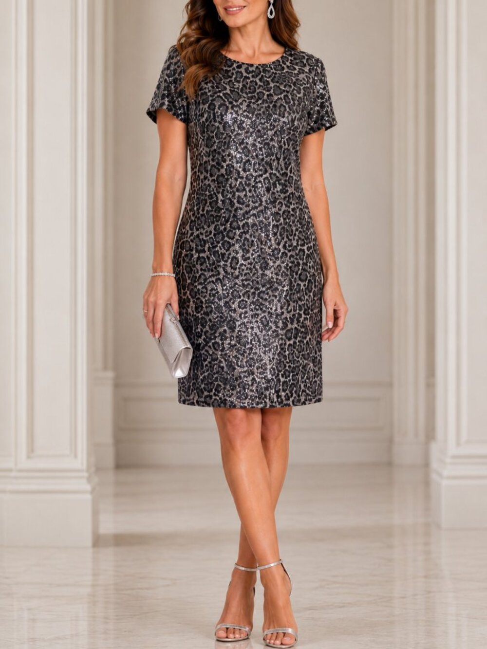Michael Michael Kors Leopard Sequin Dress – Size Medium – NWT